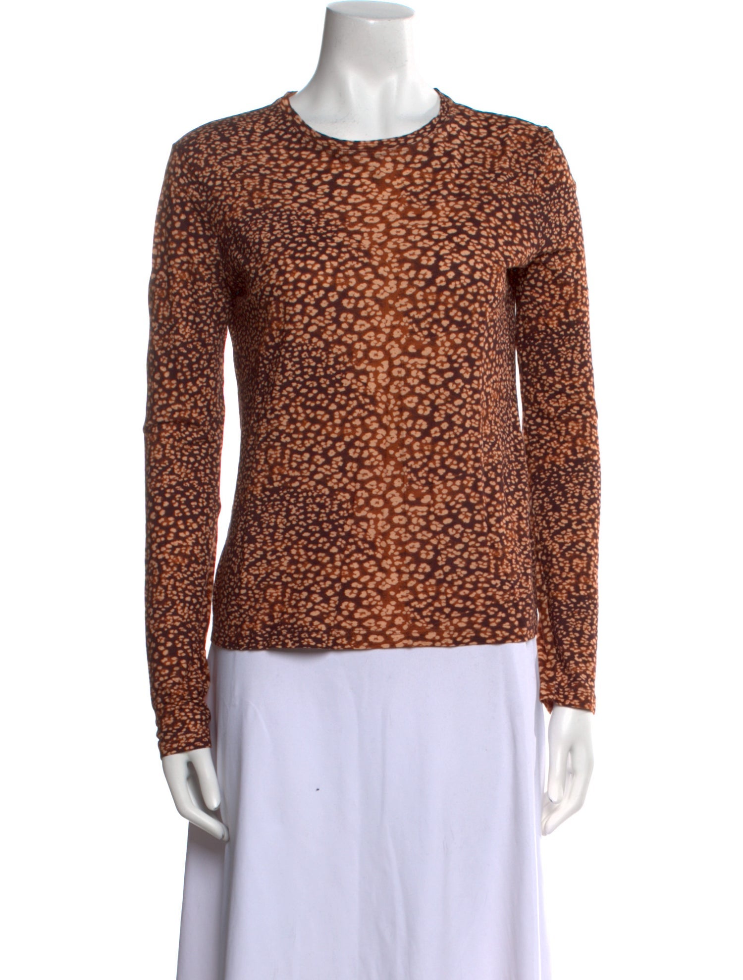 Ulla Johnson Animal Print Crew Neck Top