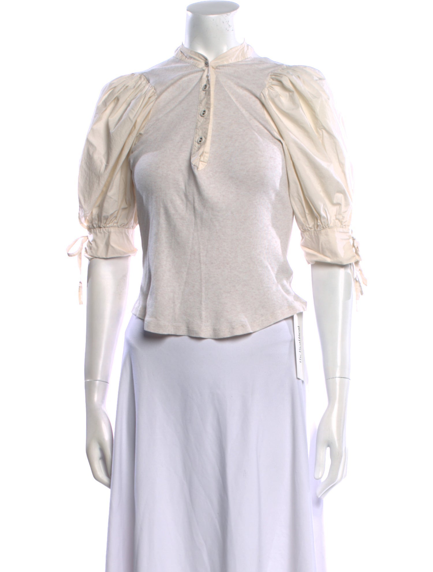 Ulla Johnson Mock Neck Three-Quarter Sleeve Blouse