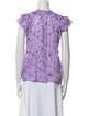 Ulla Johnson Floral Print V-Neck Blouse