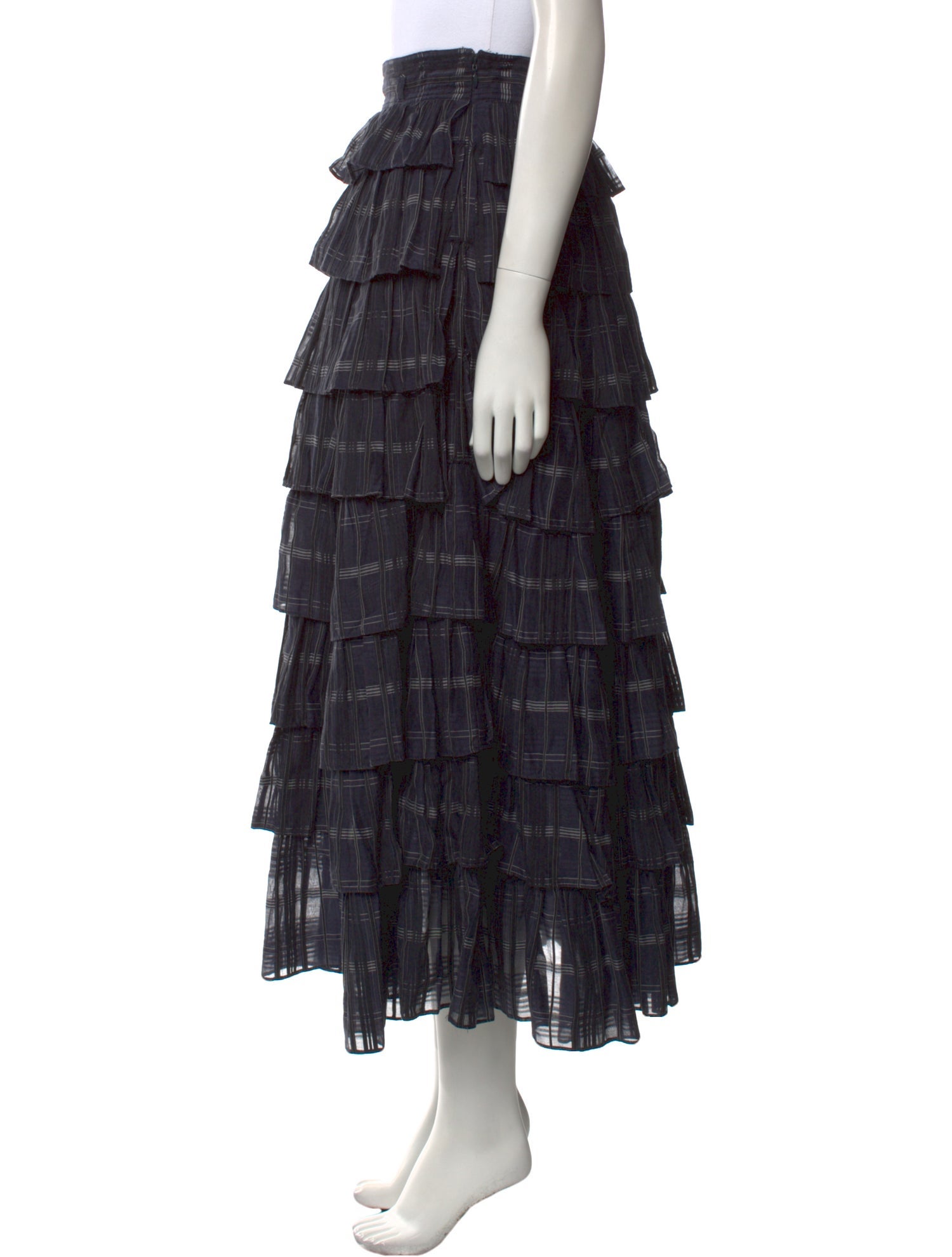 Ulla Johnson Striped Midi Length Skirt