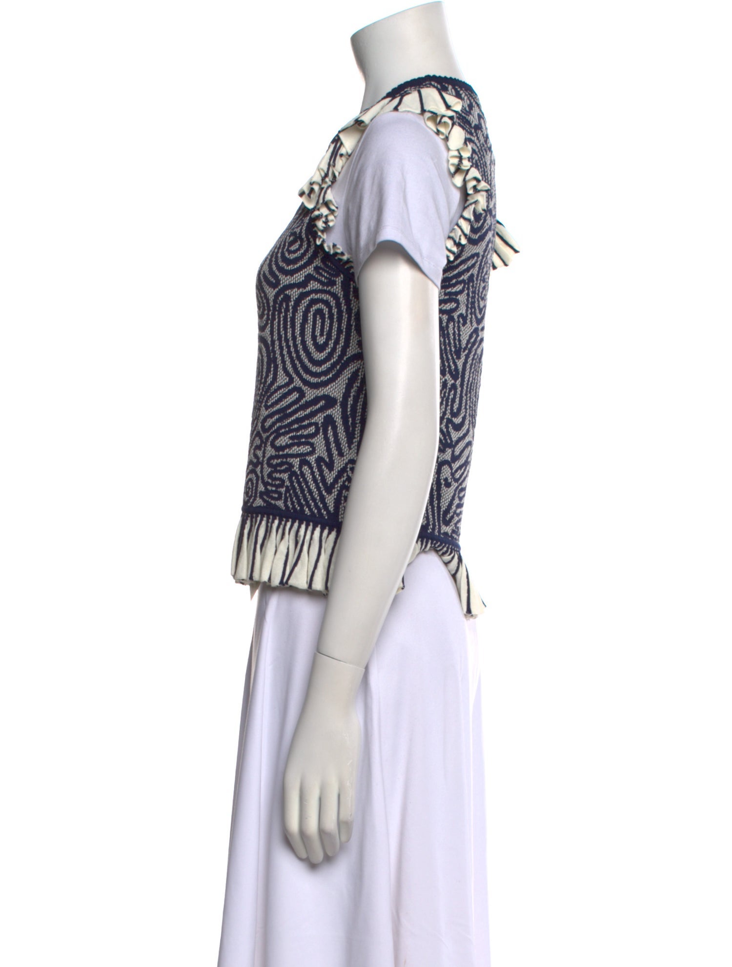 Ulla Johnson Printed Crew Neck Top