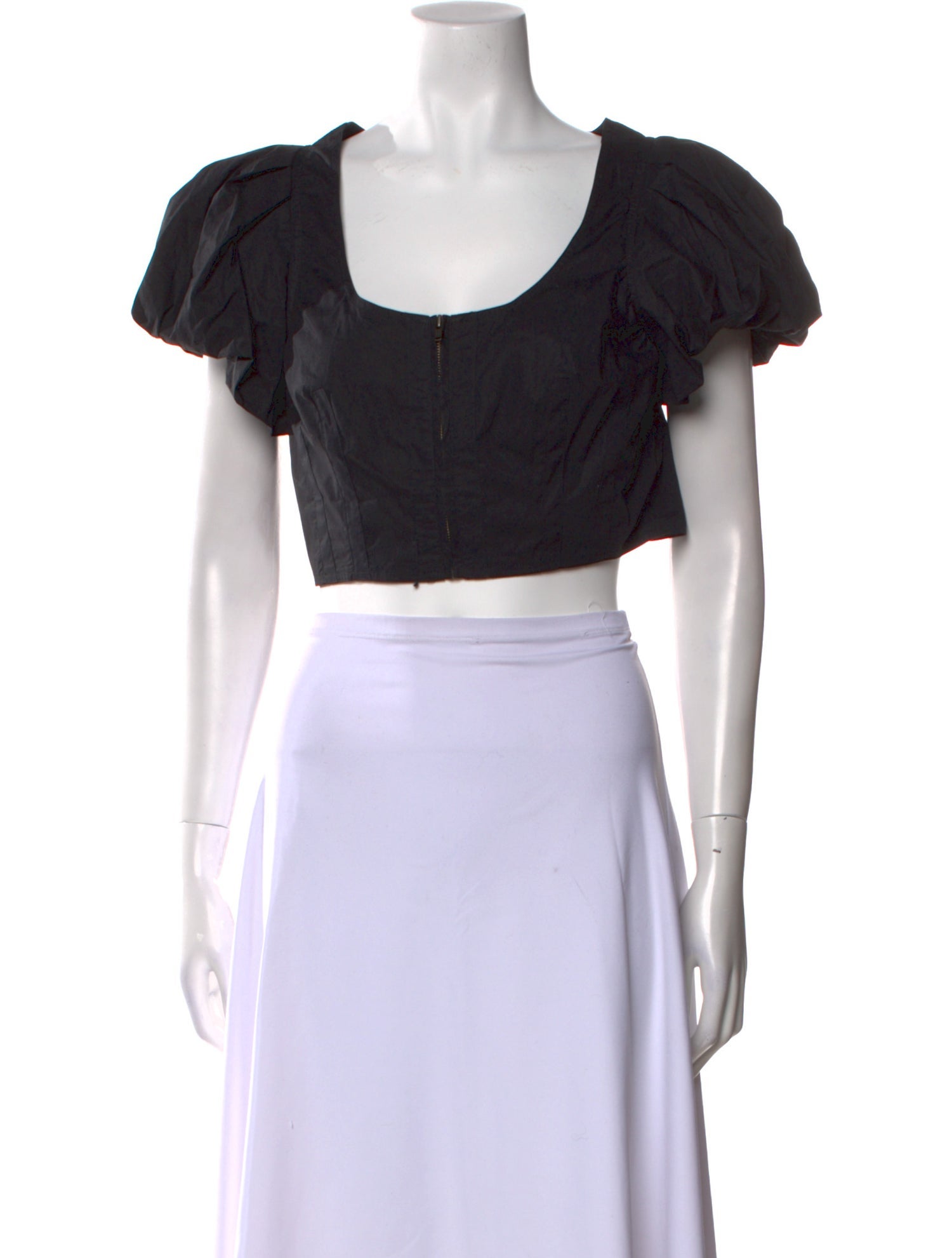 Ulla Johnson Scoop Neck Short Sleeve Crop Top