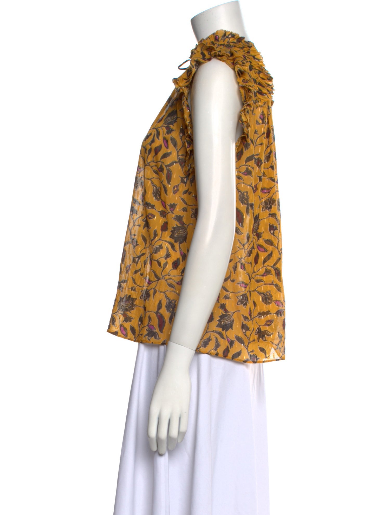 Ulla Johnson Silk Floral Print Blouse