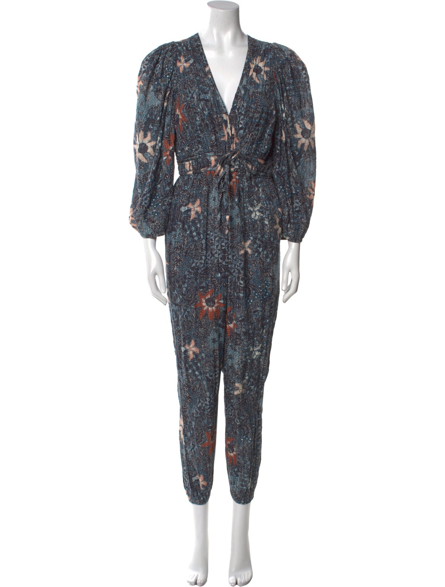 Ulla Johnson Printed V-Neck Jumpsuit
