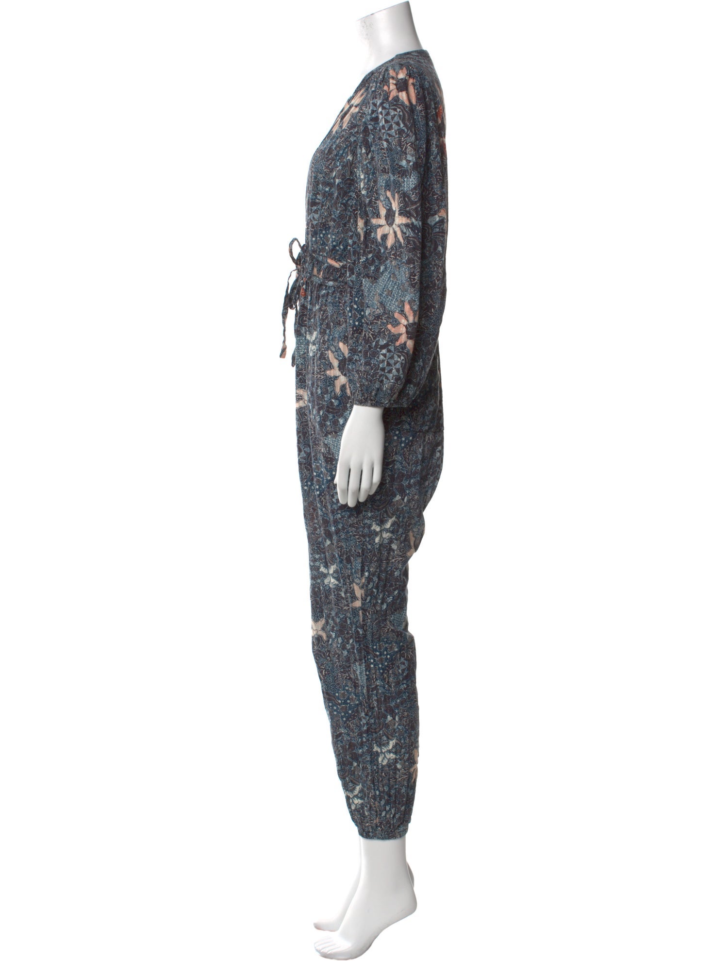 Ulla Johnson Printed V-Neck Jumpsuit
