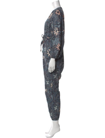 Ulla Johnson Printed V-Neck Jumpsuit
