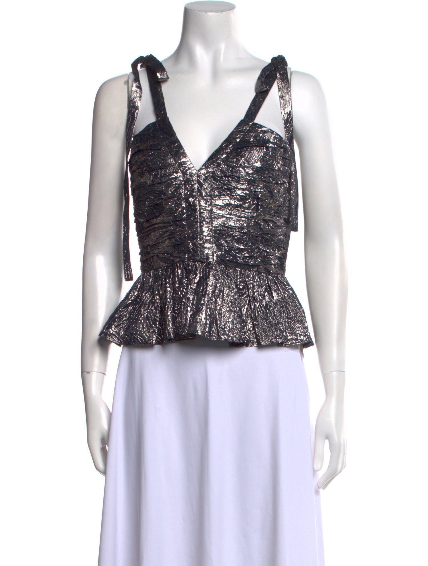 Ulla Johnson Silk V-Neck Crop Top w/ Tags