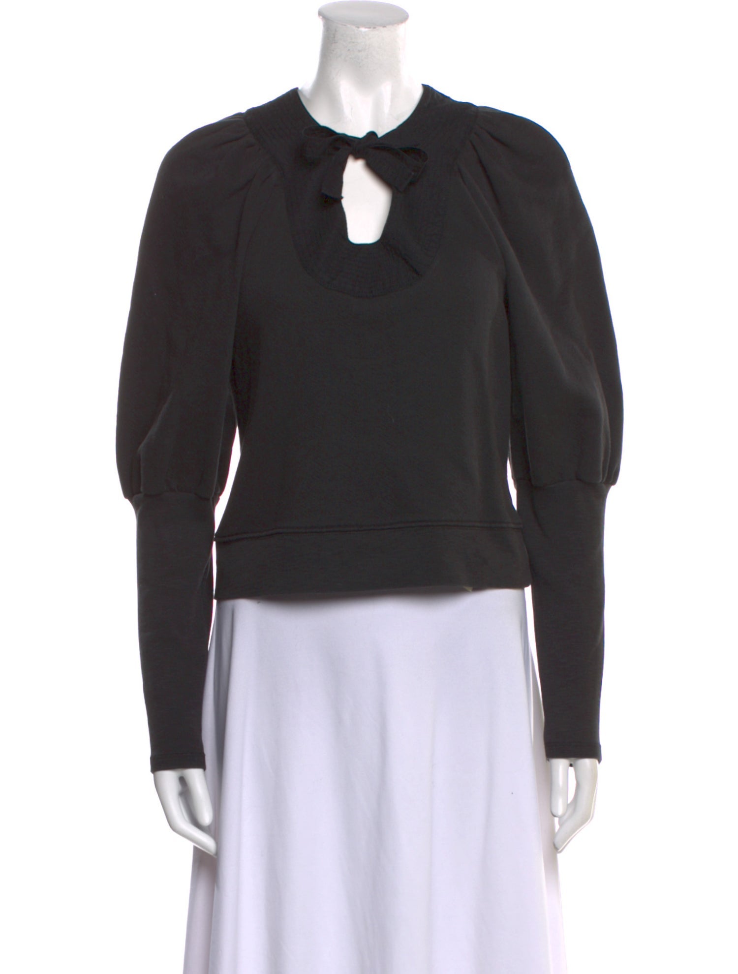 Ulla Johnson Tie Neck Long Sleeve Sweatshirt