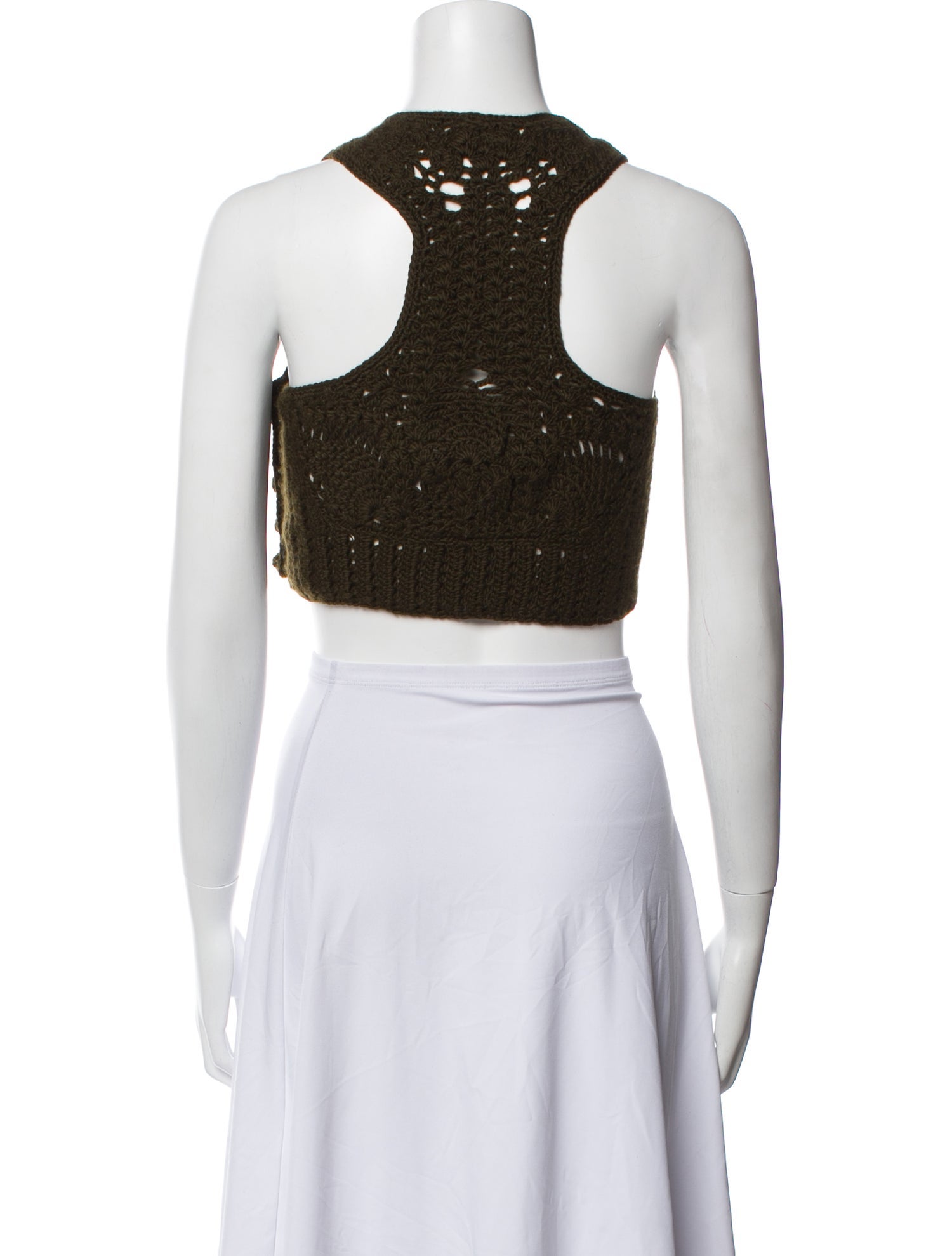 Ulla Johnson Wool Scoop Neck Crop Top