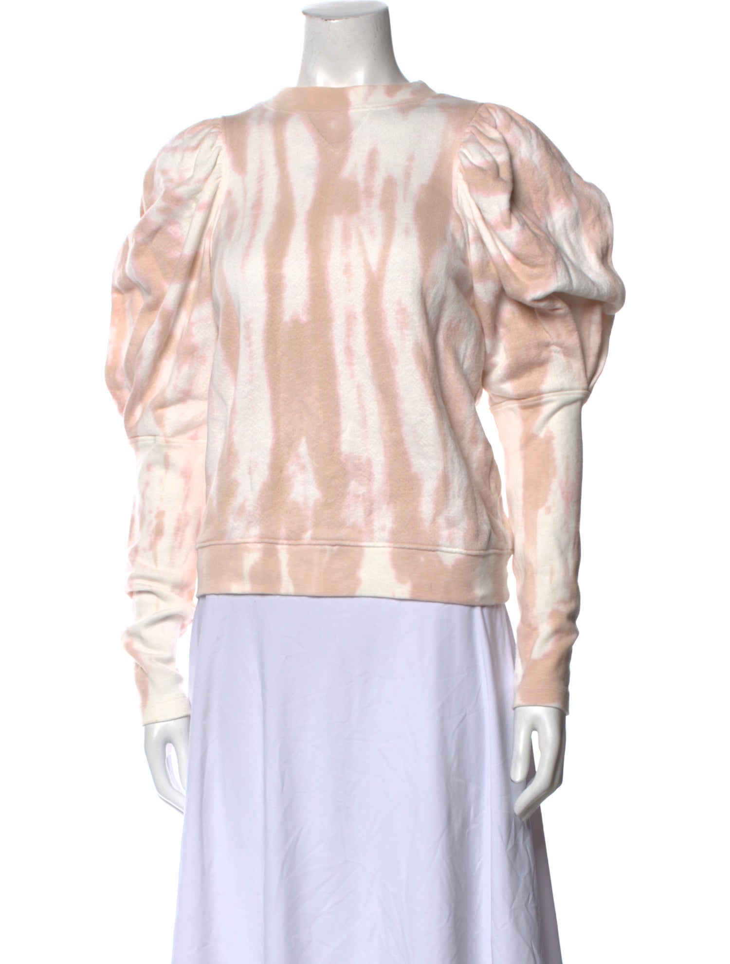 Ulla Johnson Tie-Dye Print Bateau Neckline Sweatshirt