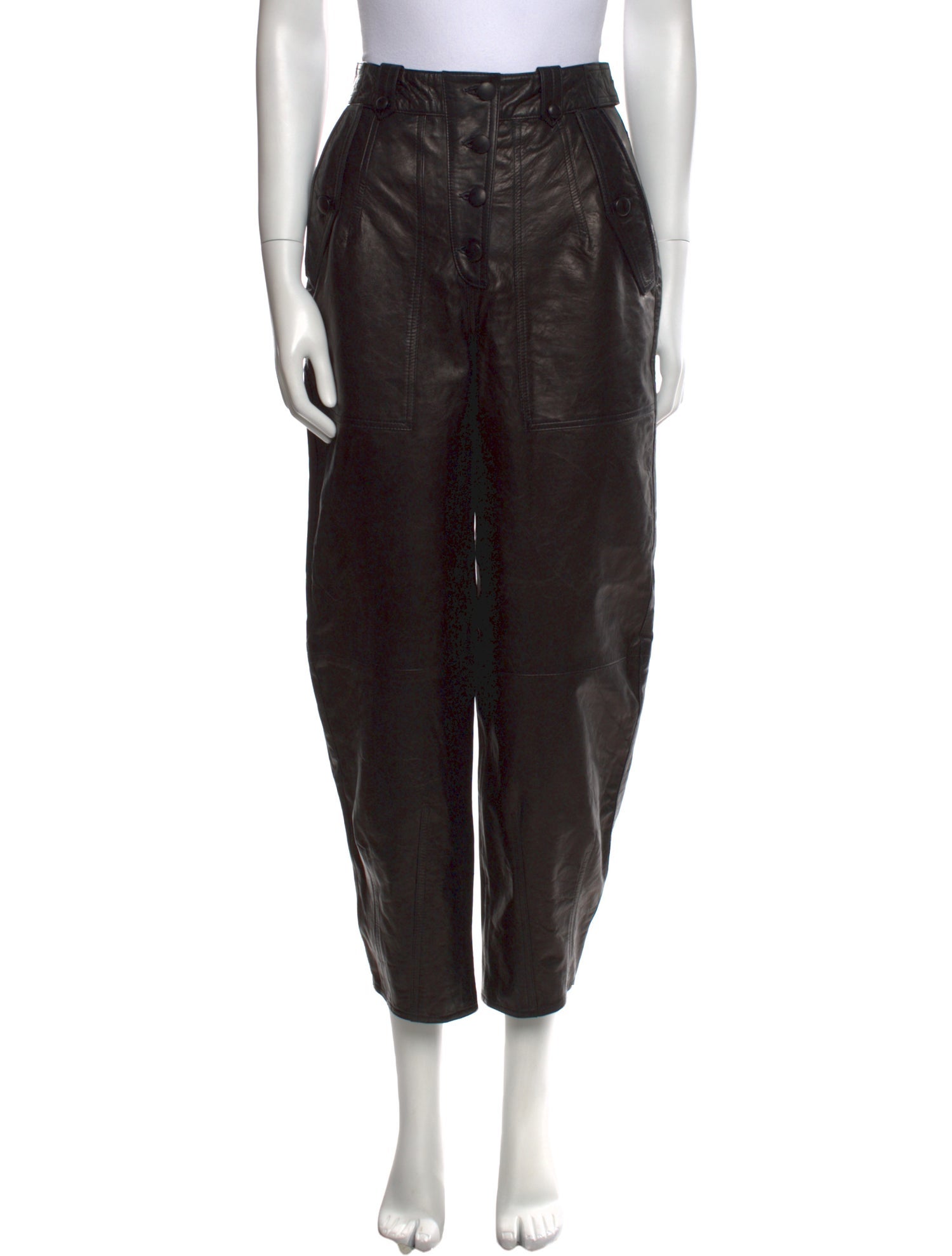 Ulla Johnson Lamb Leather Straight Leg Pants
