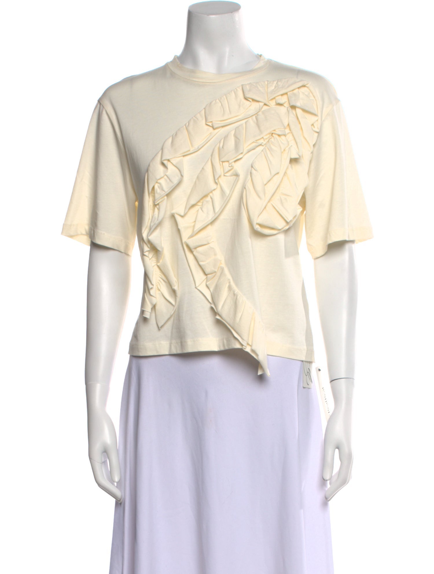 Ulla Johnson Crew Neck Short Sleeve Crop Top