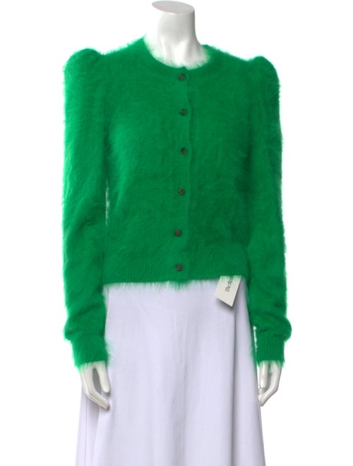 Ulla Johnson Angora Crew Neck Button-Up Top