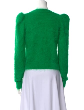 Ulla Johnson Angora Crew Neck Button-Up Top