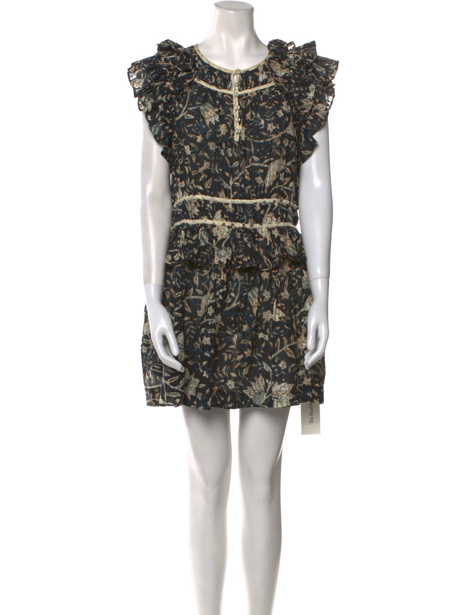 Ulla Johnson Printed Crew Neck Romper