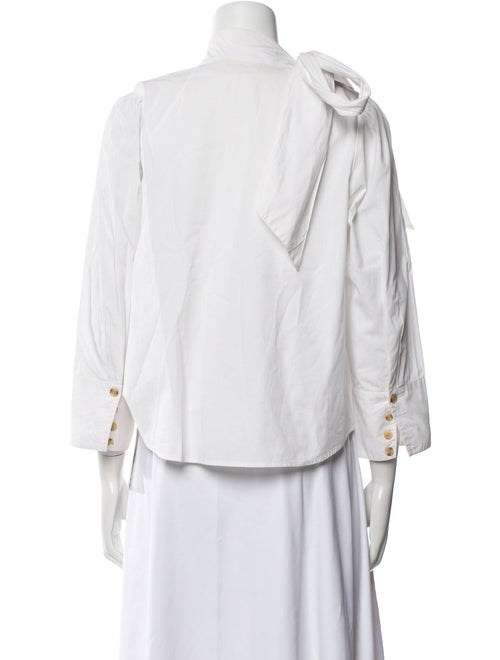 Ulla Johnson Mock Neck Three-Quarter Sleeve Blouse