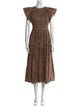 Ulla Johnson Animal Print Long Dress