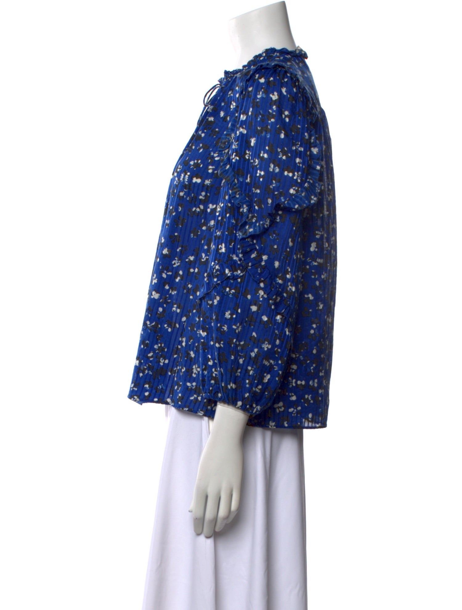 Ulla Johnson Floral Print Crew Neck Blouse