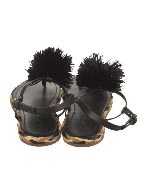 Ulla Johnson Leather Pom-Pom Embellishments Slingback Sandals