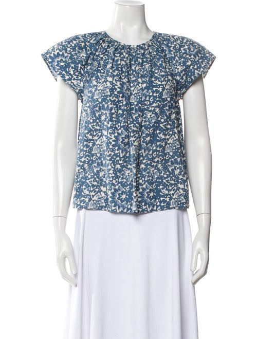 Ulla Johnson Printed Crew Neck Blouse