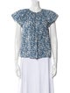 Ulla Johnson Printed Crew Neck Blouse
