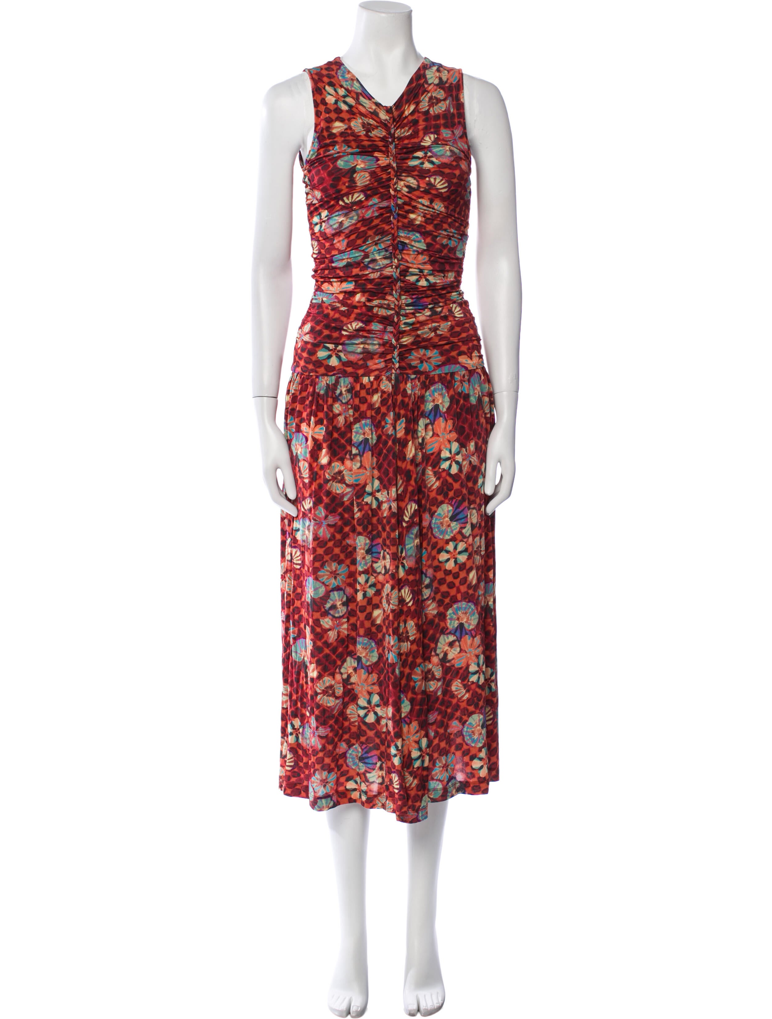 Ulla Johnson Floral Print Midi Length Dress