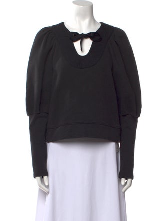 Ulla Johnson Scoop Neck Long Sleeve Sweatshirt