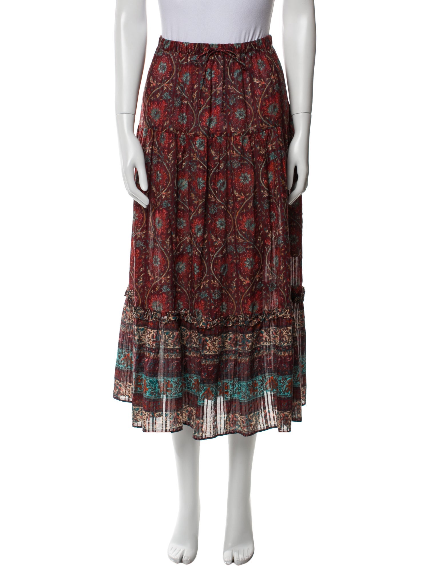 Ulla Johnson Printed Midi Length Skirt