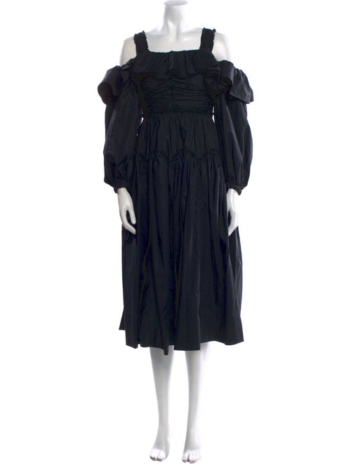 Ulla Johnson Square Neckline Midi Length Dress