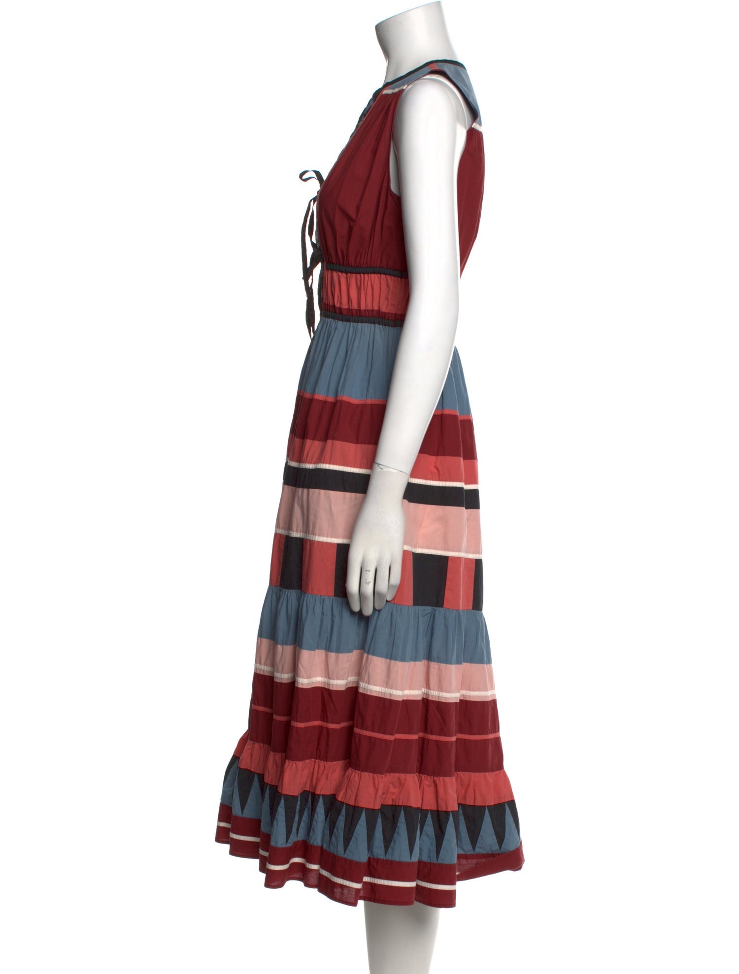 Ulla Johnson Striped Midi Length Dress