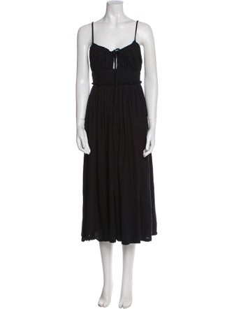 Ulla Johnson Square Neckline Midi Length Dress