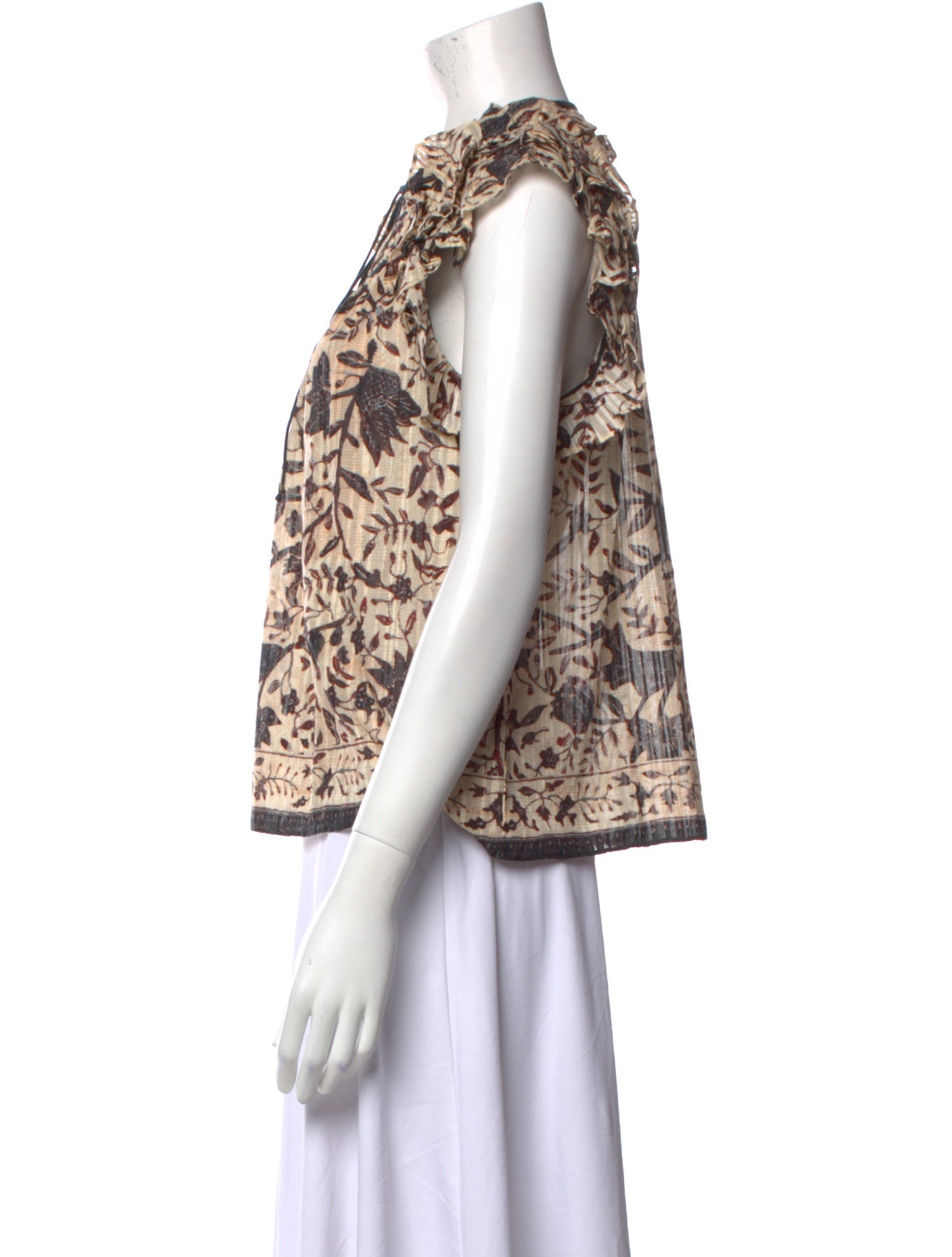 Ulla Johnson Printed Mock Neck Blouse