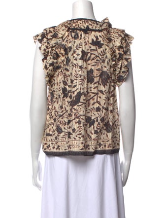 Ulla Johnson Printed Mock Neck Blouse