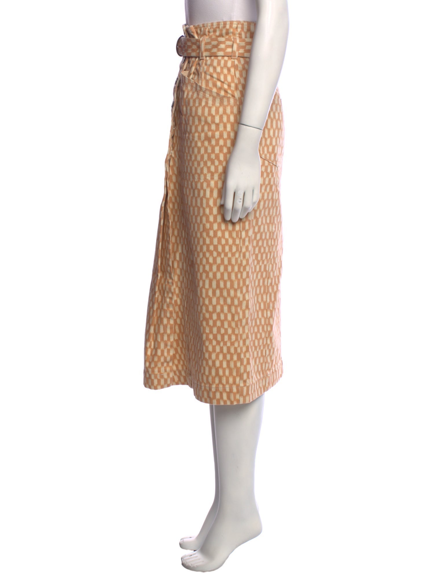 Ulla Johnson Plaid Print Midi Length Skirt