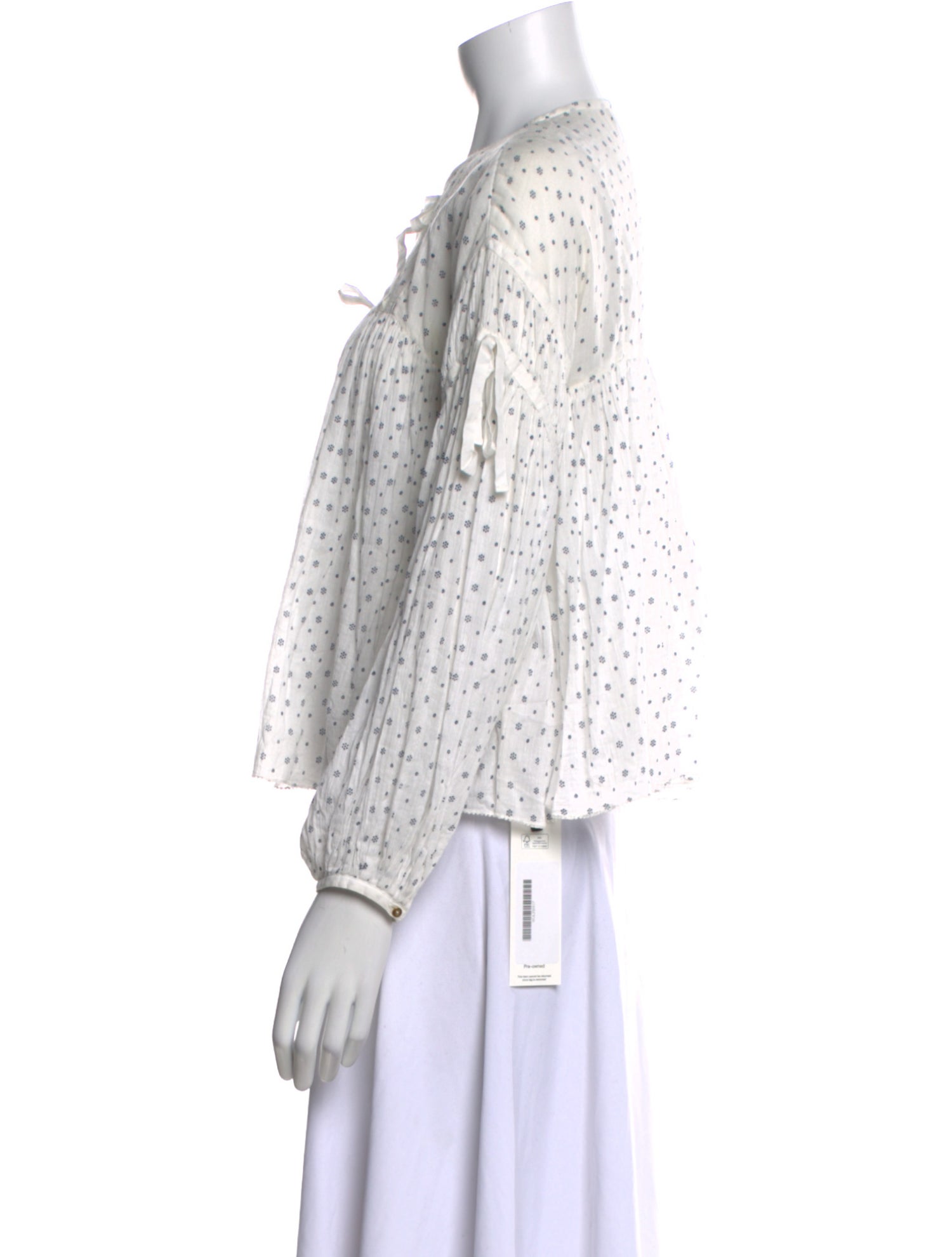 Ulla Johnson Floral Print Tie Neck Blouse