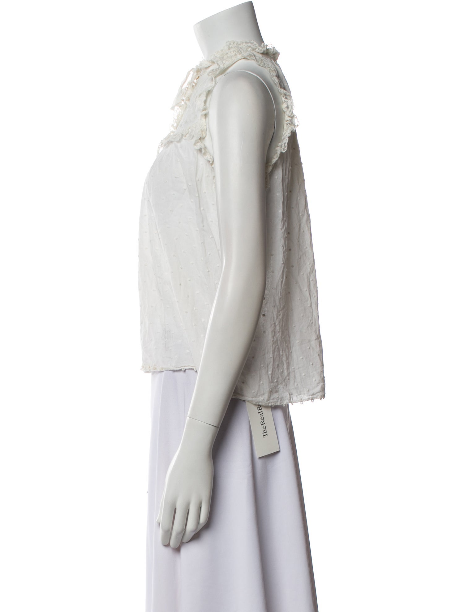 Ulla Johnson Mock Neck Sleeveless Crop Top