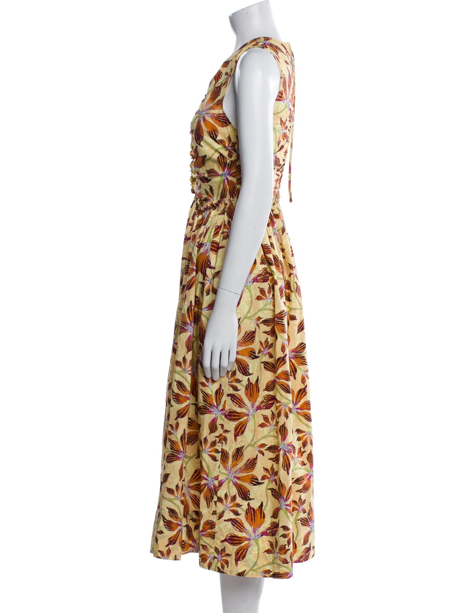 Ulla Johnson Floral Print Midi Length Dress