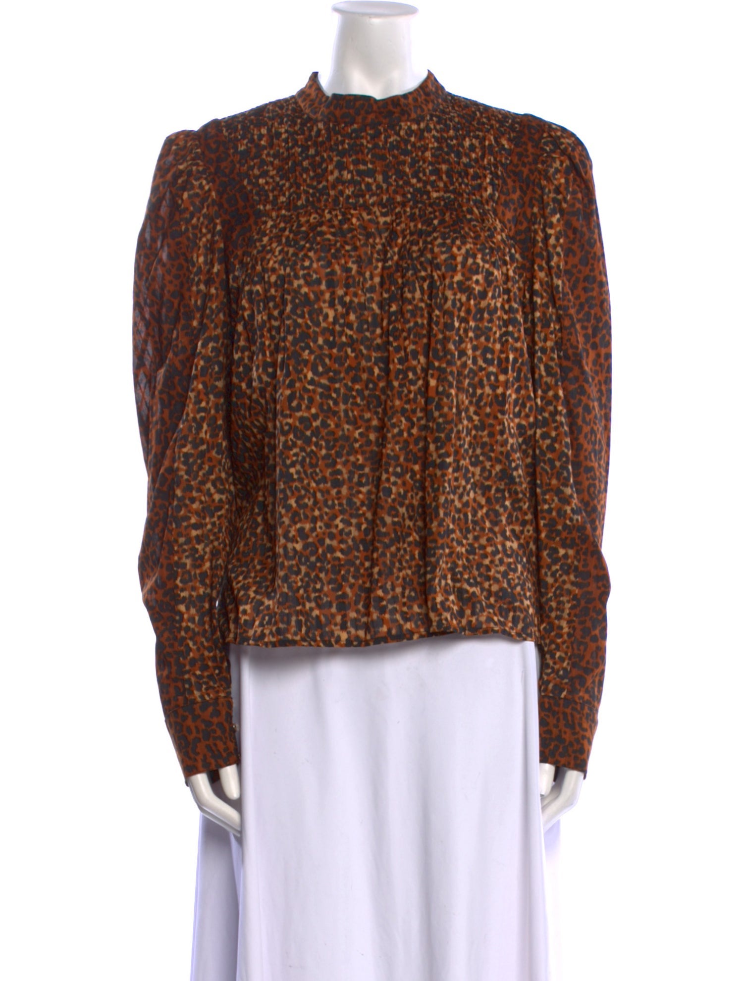 Ulla Johnson Floral Print Mock Neck Blouse