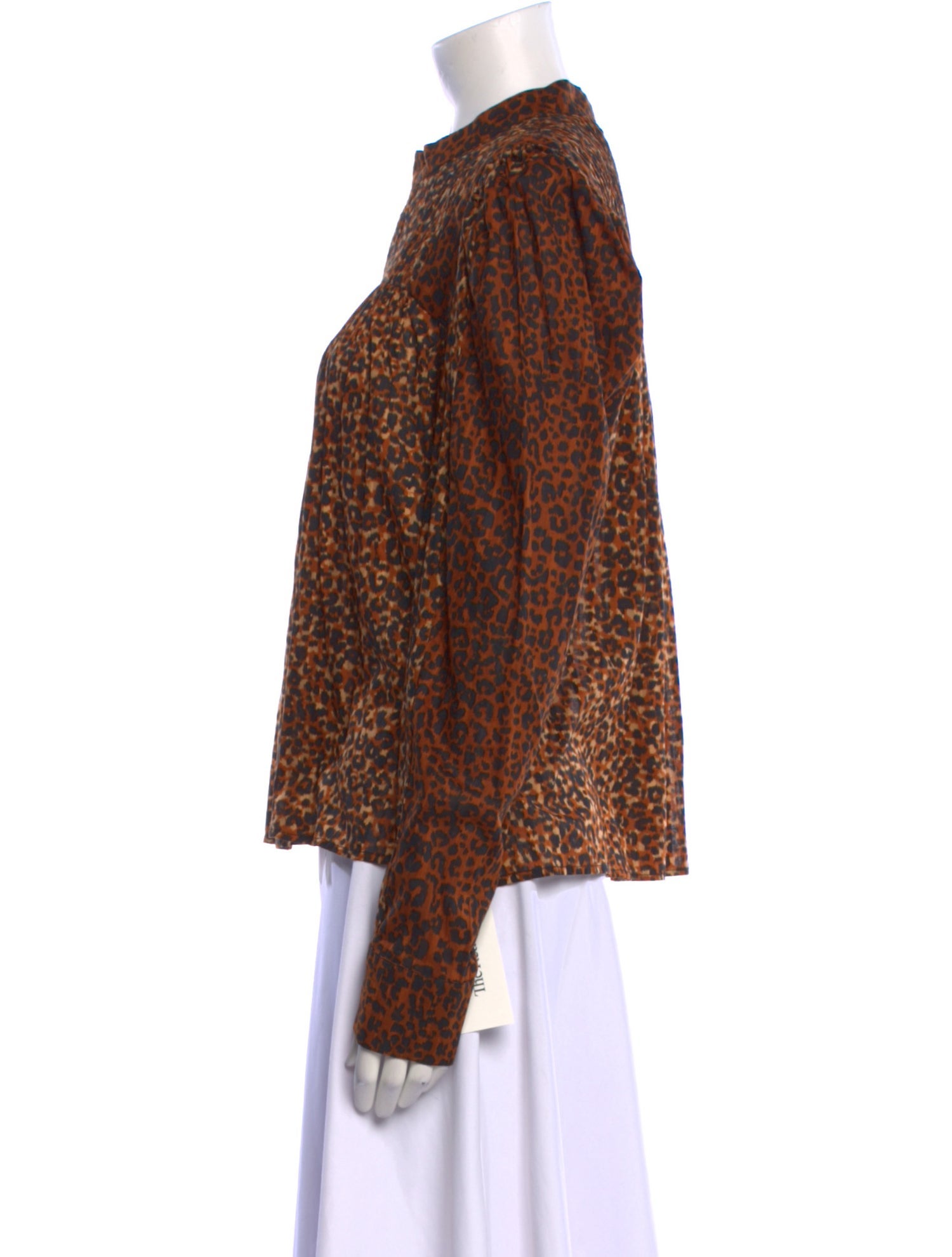 Ulla Johnson Floral Print Mock Neck Blouse