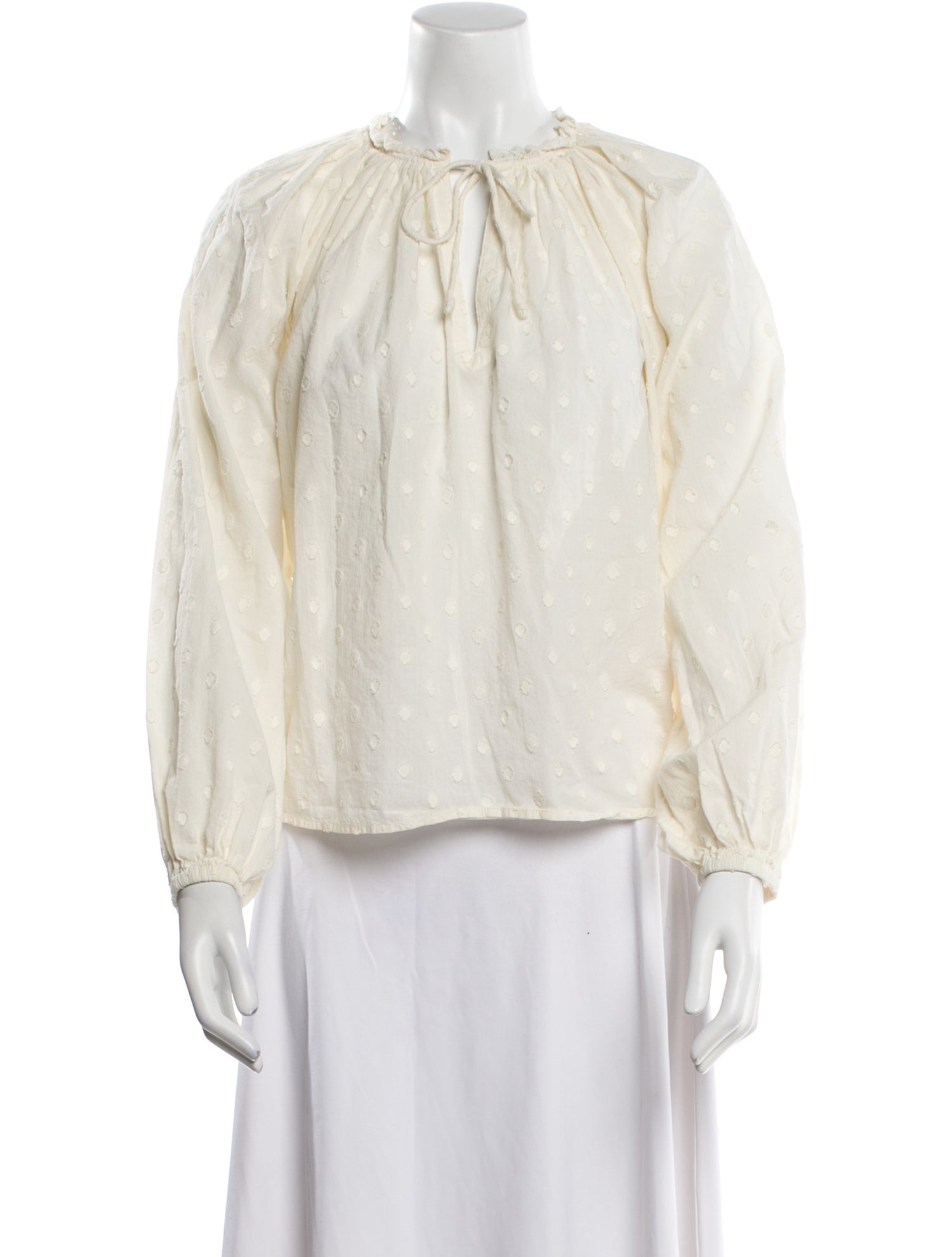 Ulla Johnson Mock Neck Long Sleeve Blouse