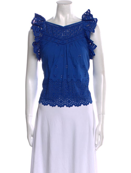 Ulla Johnson Bateau Neckline Sleeveless Top