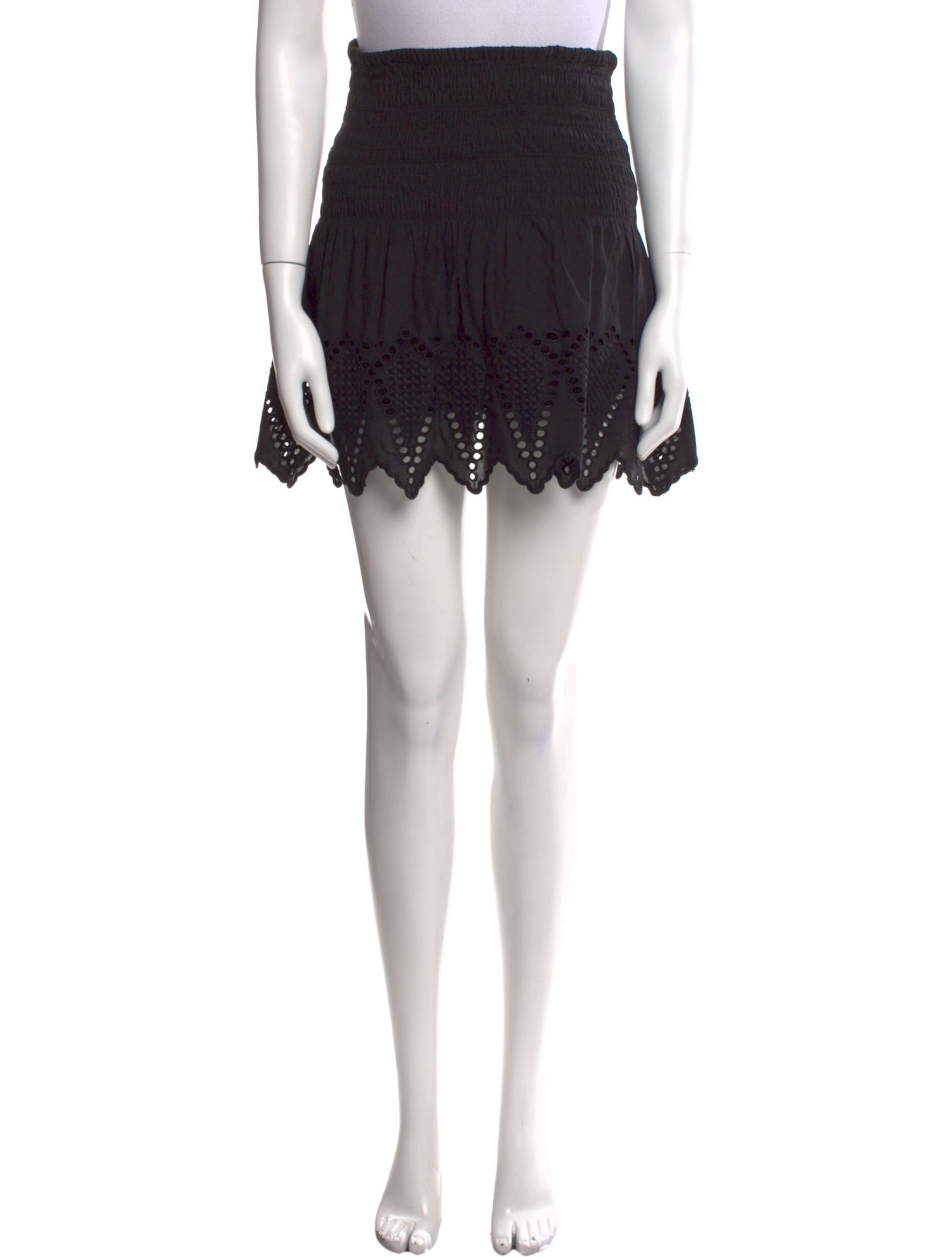 Ulla Johnson Eyelet Trim Mini Skirt