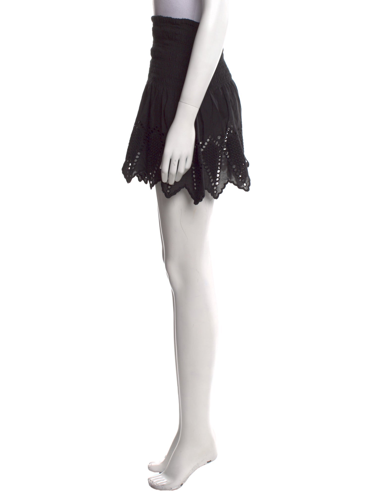 Ulla Johnson Eyelet Trim Mini Skirt