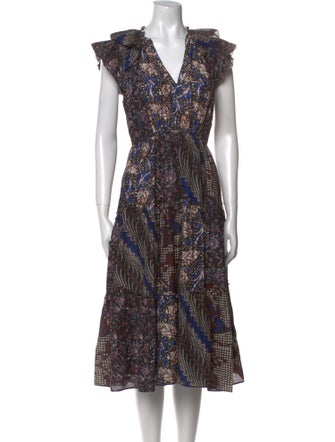 Ulla Johnson Printed Midi Length Dress