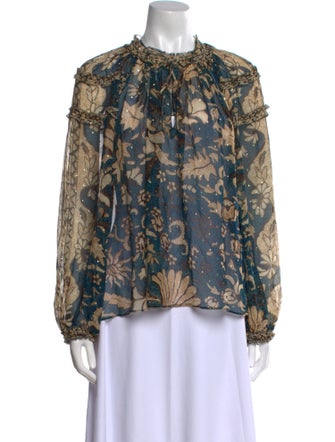 Ulla Johnson Silk Printed Blouse