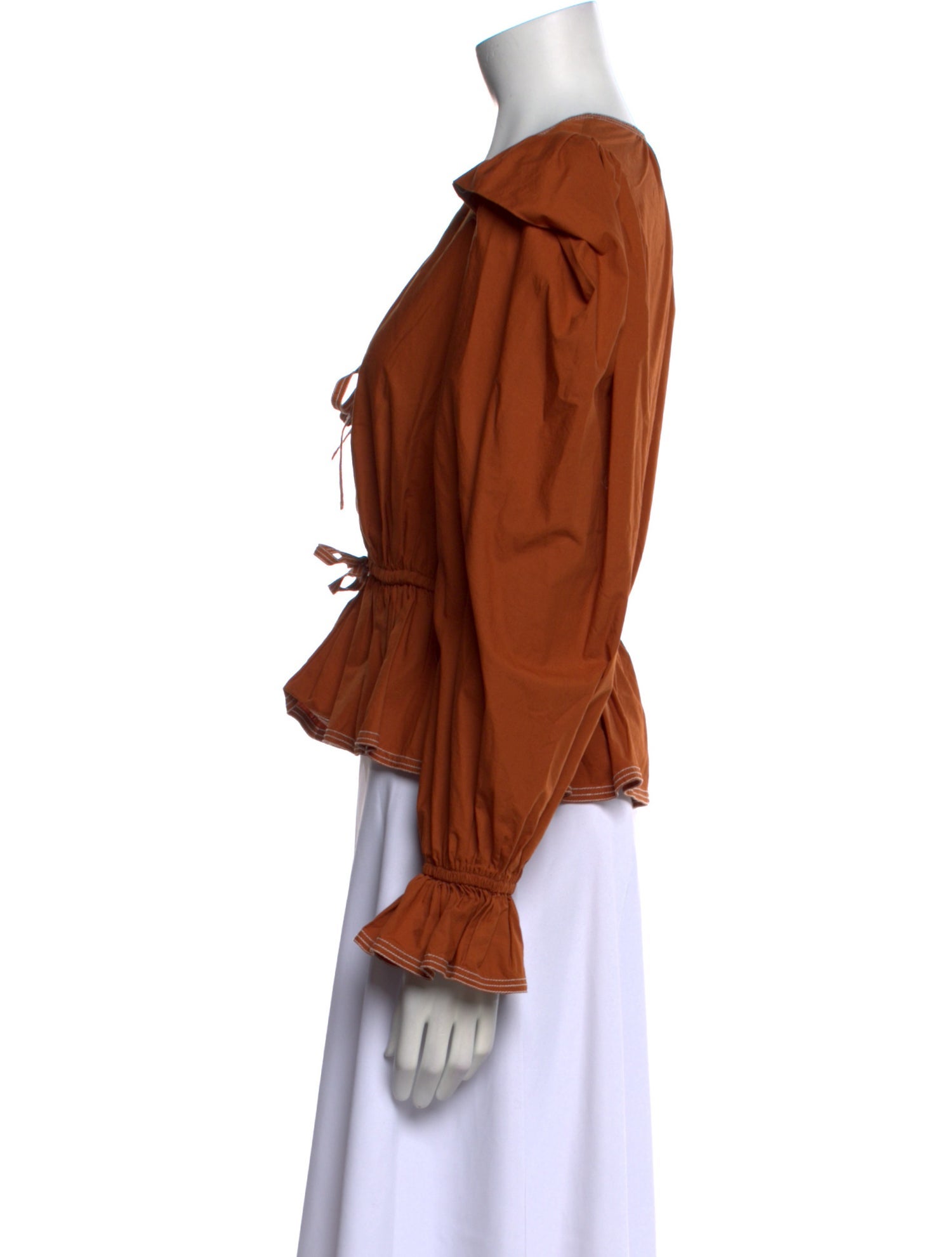 Ulla Johnson V-Neck Long Sleeve Blouse