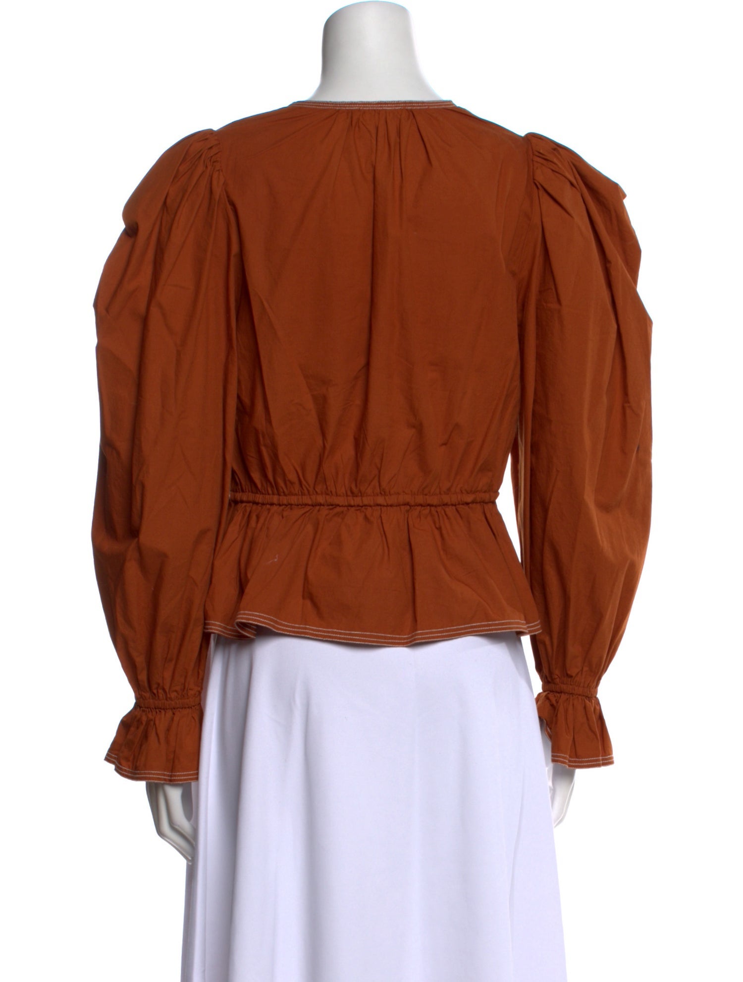 Ulla Johnson V-Neck Long Sleeve Blouse