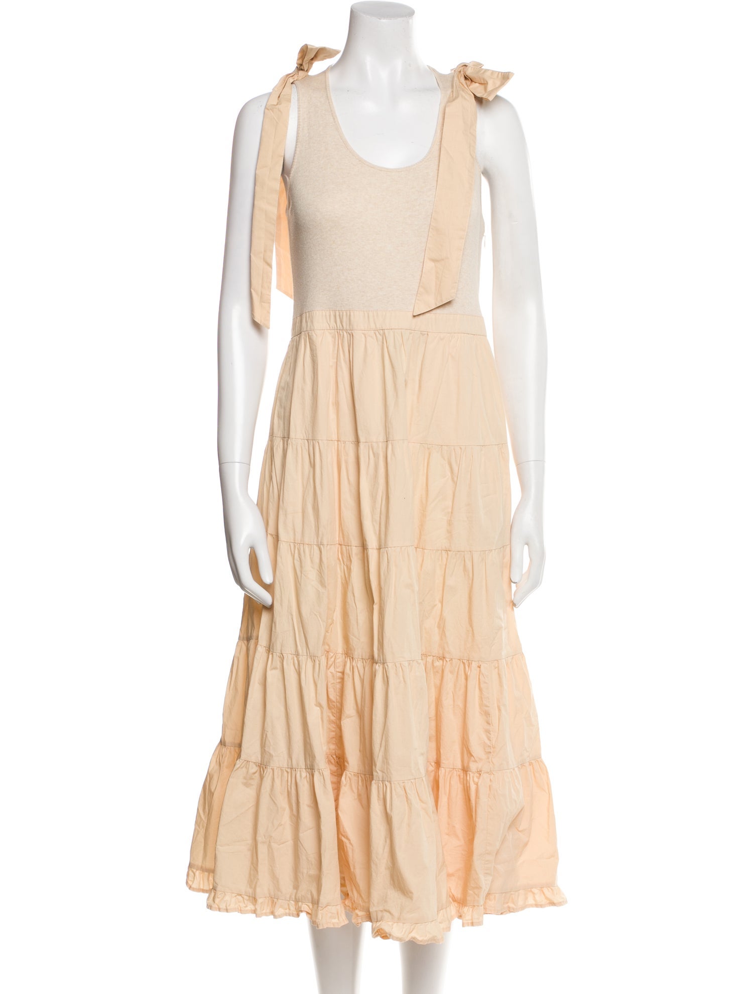 Ulla Johnson Scoop Neck Midi Length Dress
