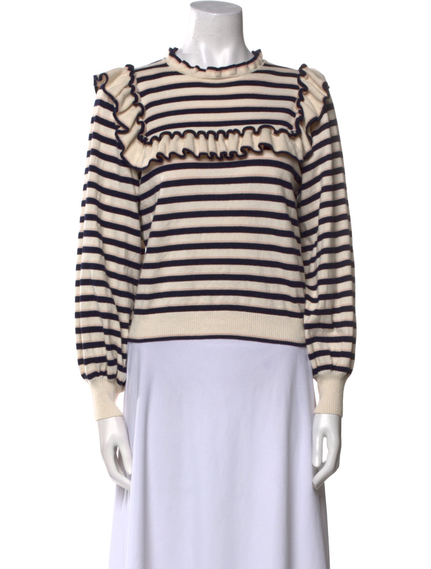 Ulla Johnson Striped Crew Neck Sweatshirt