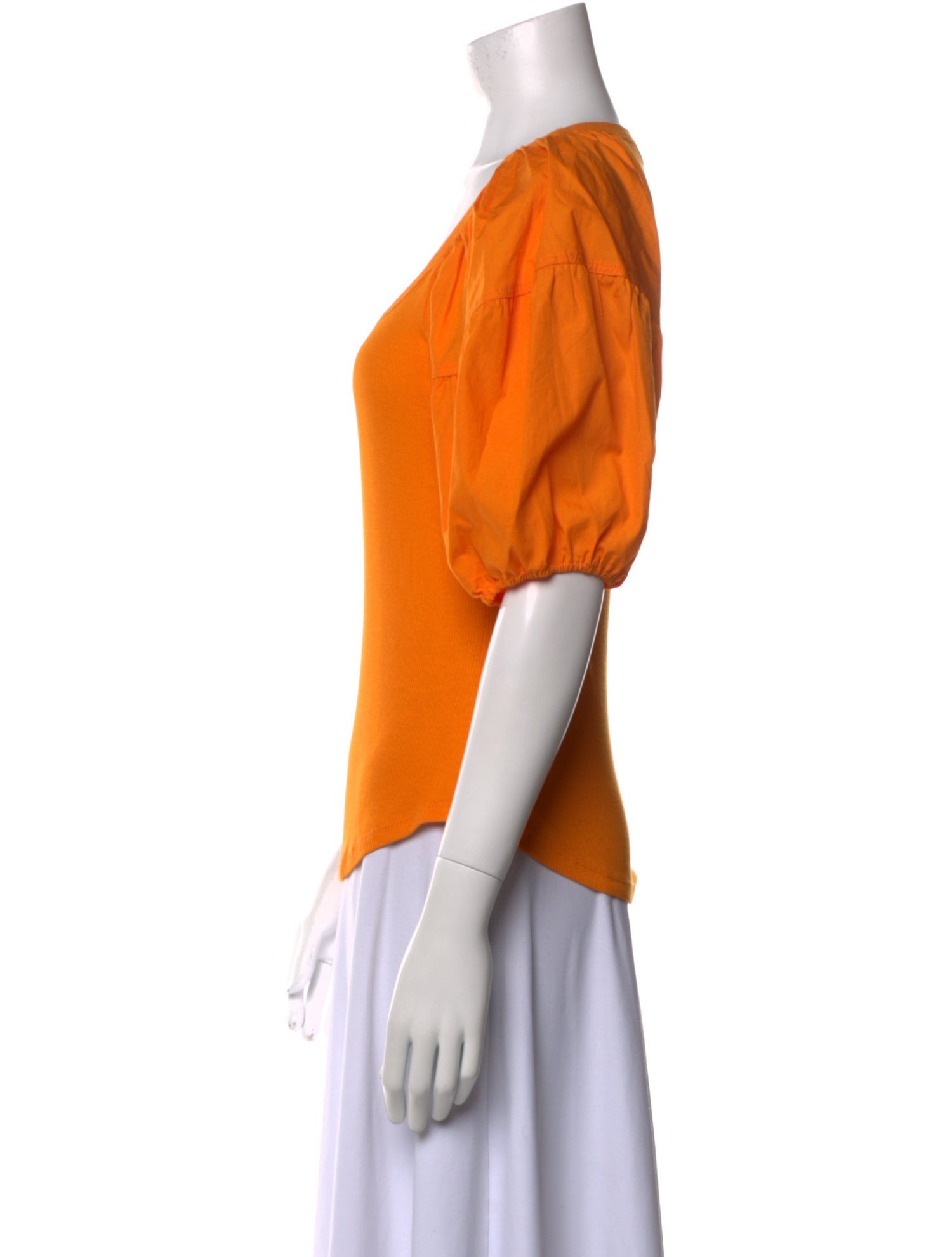 Ulla Johnson Scoop Neck Three-Quarter Sleeve Top